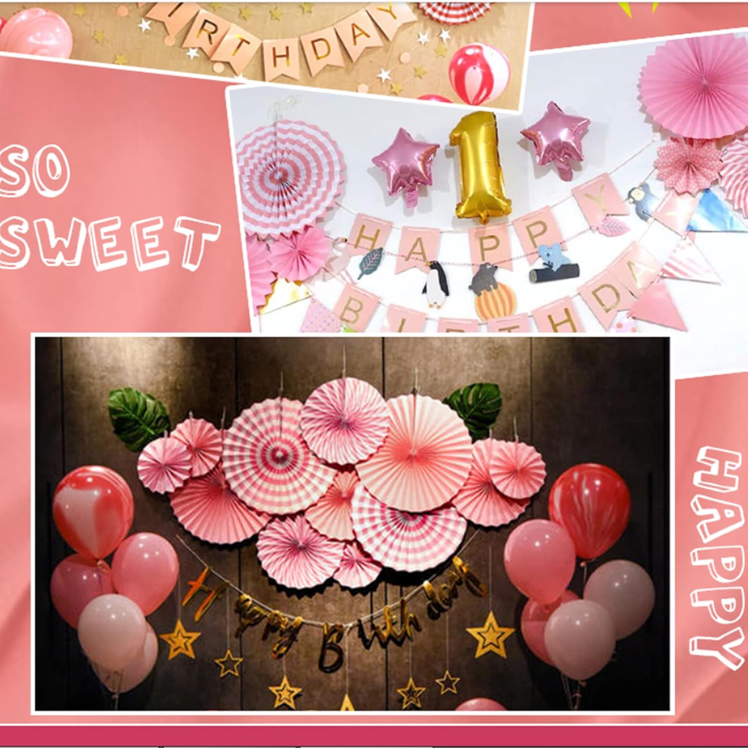 Jarcgoer Paper Fan Flower，6pcs/Set Paper Fans Set Hanging Pinwheels Fan DIY Paper Craft for Wedding Birthday Christmas Party Decoration Hanging Paper Fan Flower Decoration (Orange): Home & Kitchen