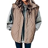 EVALESS Cropped Puffer Vest Women Lightweight Quilted Stand Collar Sleeveless Jackets Fall Winter 2025 Button Zip Up Coat