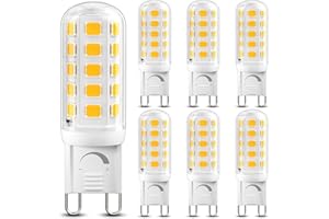 DiCUNO G9 LED Bulb Dimmable, 2700K Warm White, 40W Halogen Equivalent, 4W 430lm, Ceramic Bi-pin Base, G9 Chandelier Light Bul