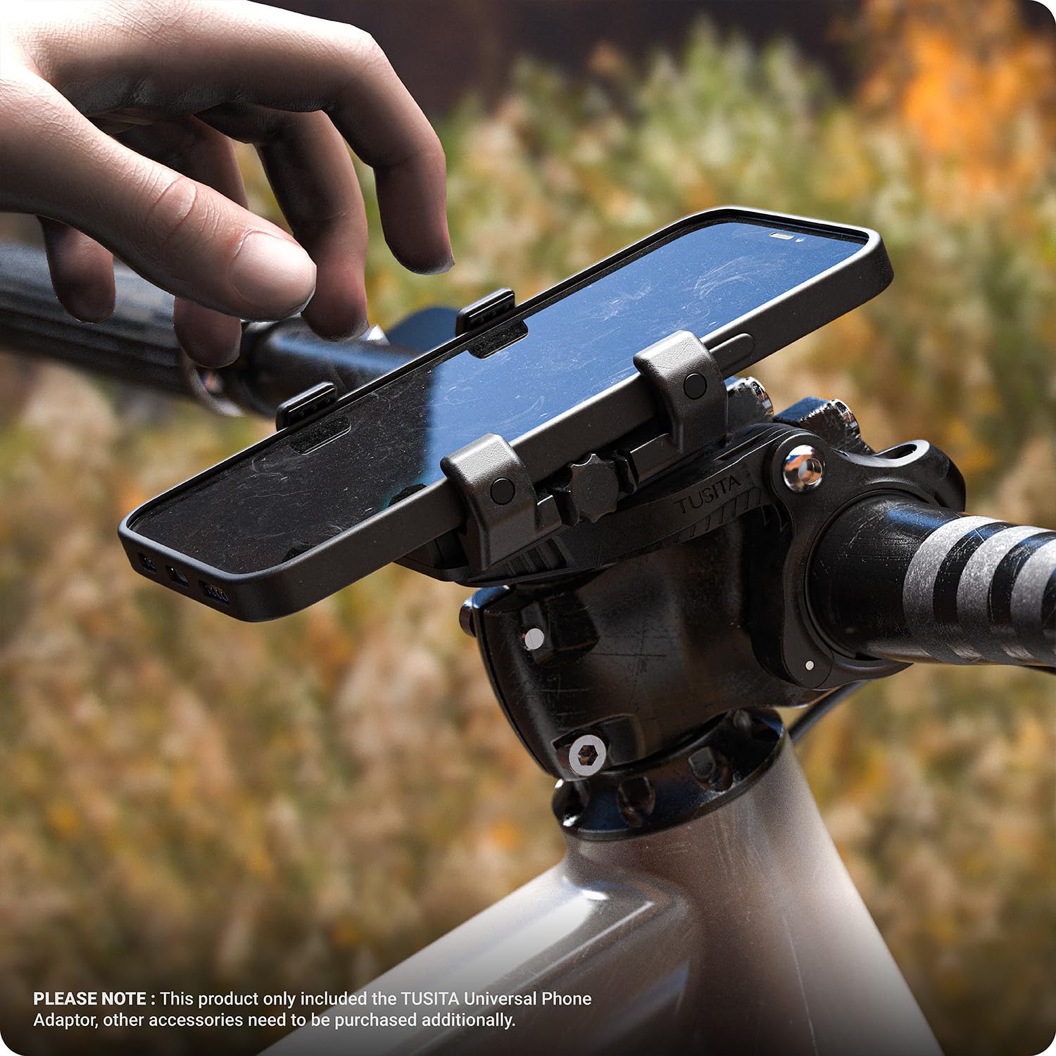 TUSITA Bicycle Phone Holder Compatible with Garmin Mount, 4.0