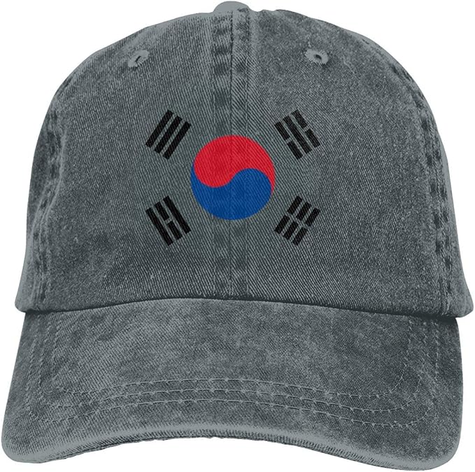 HUSPLT South Korea Flag Adjustable Baseball Cap,Driver Hat, Denim Dad Hat,Truck Cap Amazon.ca