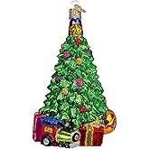 Old World Christmas Christmas Morning Tree Glass Blown Ornament for Christmas Tree, Handcrafted Holiday Decoration, Holiday Collection