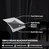 Deconovo Eyelet Blackout Curtain 254x242cm Silver Grey One Panel Energy Saving view 6