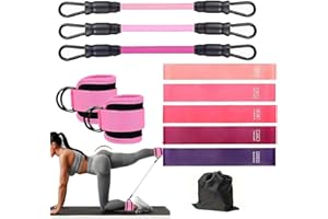 Foot Straps Cable Pull Set, Adjustable Ankle Cuffs for Leg and Glute Workouts, Resistance Bands for Women and Men, Home Gym F