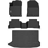 GINOWY-Floor Mats & Cargo Liner for Hyundai Kona 2018-2023, SEL丨SE丨N丨N Line丨Limited, All Weather Car Floor Mat Custom Fit for Hyundai Kona Accessories Mats-Black