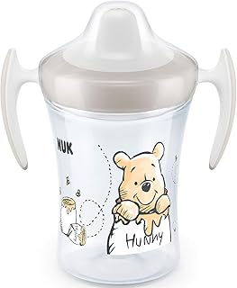 NUK Trainer Cup Trinklernbecher | auslaufsicherer Becher mit weichem Trinkschnabel & ergonomischen Griffen | 6+ Monate | BPA-frei | 230 ml | Disney Winnie Puuh