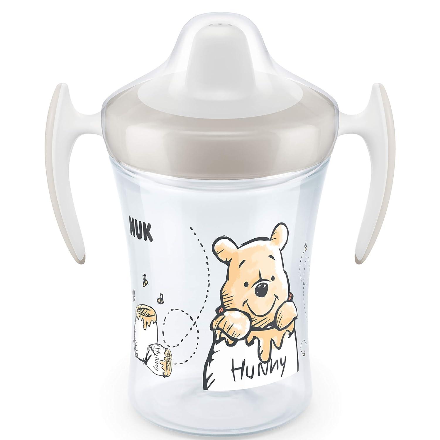 NUK Trainer Cup Trinklernbecher | auslaufsicherer Becher mit weichem Trinkschnabel & ergonomischen Griffen | 6+ Monate | BPA-frei | 230 ml | Disney Winnie Puuh