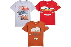 Disney Pixar Cars Tow Mater Lightning McQueen 3 Pack T-Shirts Infant to Big Kid