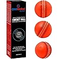 Soft Rubber Cricket Ball for Practice | Outdoor & Indoor Practice Cricket Ball with Core & Stitched Seam | Realistic Feel, True Bounce & Swing for Practice, Honing Skills & Family Fun