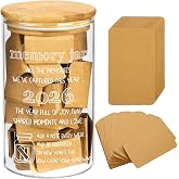 2026 Share Love &amp; Memories Glass Jar with 100 Pcs Share A Memory Cards for Celebration of Life Decorations - Elegant Keepsake for Funerals, Weddings, Birthdays &amp; Graduations, New year