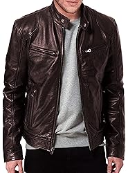 HANDSY Leather Jackets For Men - Leather Motorcycle