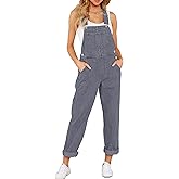 luvamia Women's Casual Stretch Adjustable Denim Bib Overalls Jeans Pants Jumpsuits