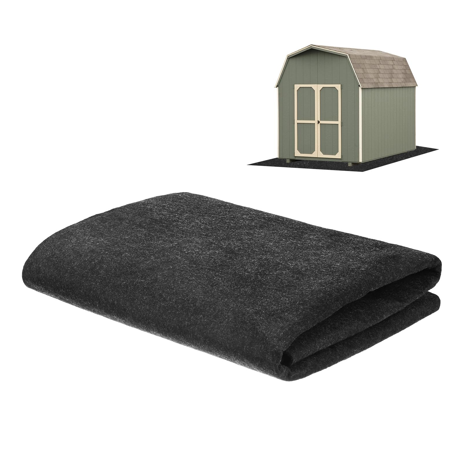 M METERXITY Outdoor Storage Shed Mat, 3.1x3.3 FT Waterproof Small Shed Flooring Mat for Patio Furniture Floor Protecting from Wear/Liquid/Dust/Oil, Non-Slip Carport Pad [Grey]