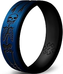 Knot Theory Skeleton Silicone Ring for Men and