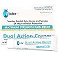 Globe First Aid Antibiotic Cream with Neomycin, Polymyxin B, Pramoxine, Soothes Painful Cuts, Burns and Scrapes, 24 Hour Infection Protection (1 Tube)
