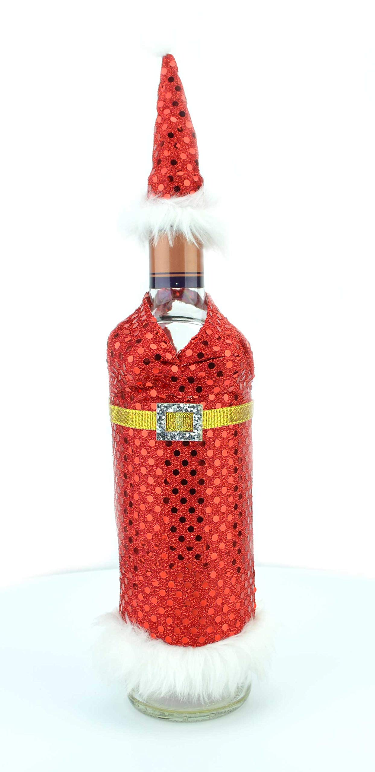 Shatchi Christmas Wine Bottle Cover Gift Bags Lady Santa Xmas Party Decorations Home Bar Restaurants Pub Décor Table Decorations