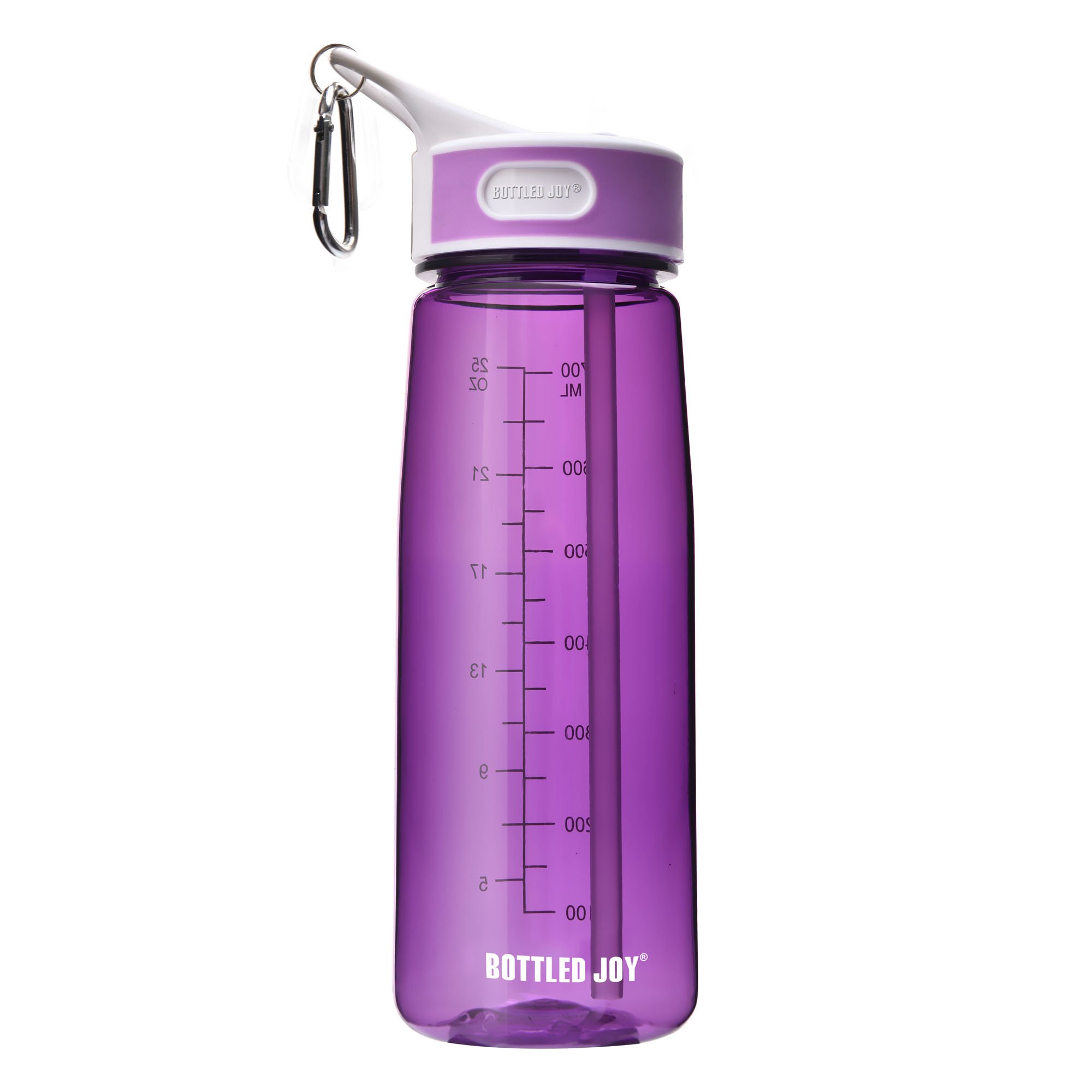 School Water Bottle with Straw Handle BPA Free Leak Proof Tritan Material for Exercise Travel Camping Picnic and More 28oz (Violet)