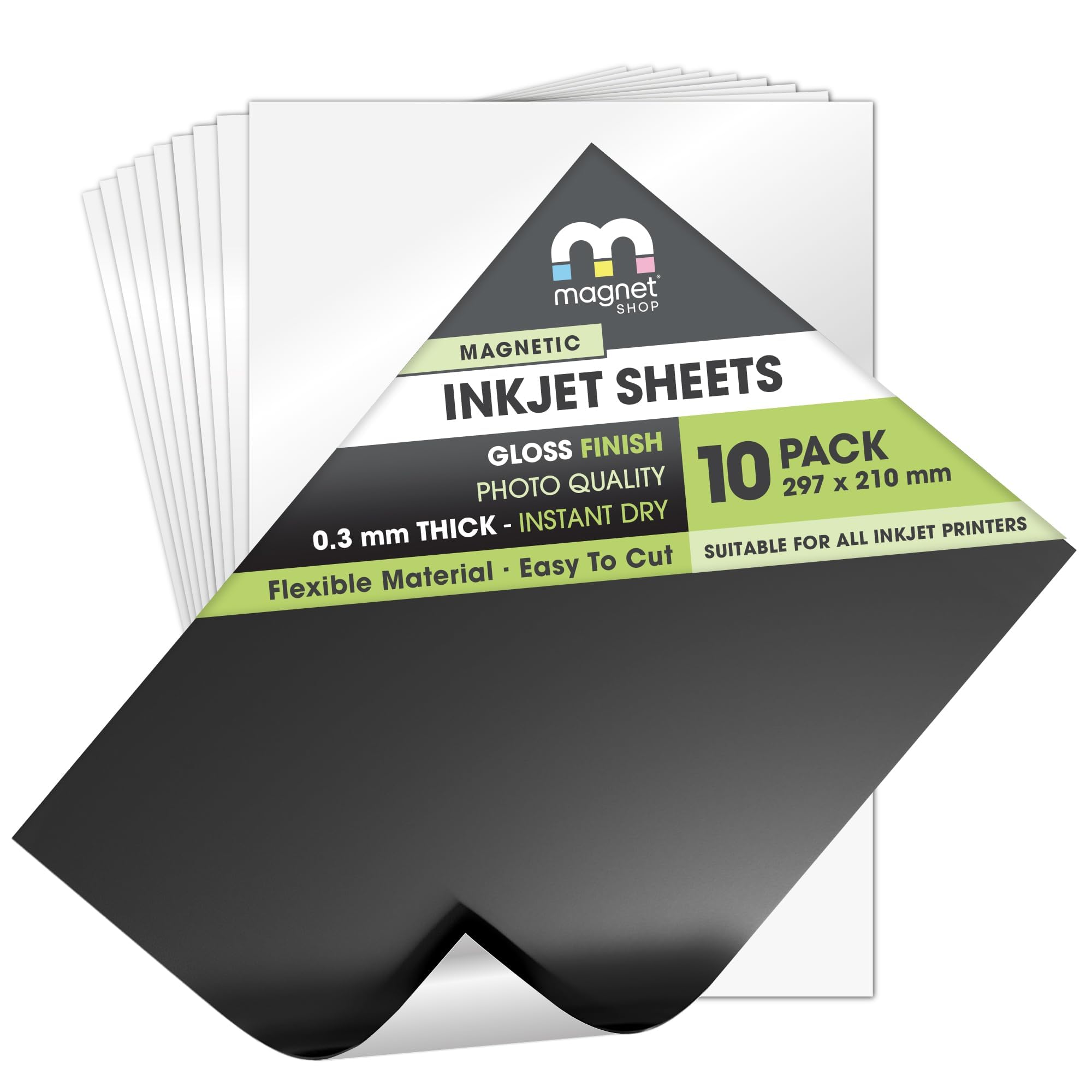 TMS Magnetic Photo Paper | A4 Size with Glossy Finish for Home and Office Printers | 10 Pack