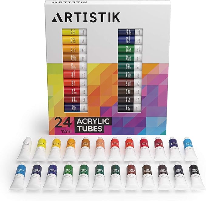 Acrylic Paint Set 24 Piece Set of Professional Painting Acrylic