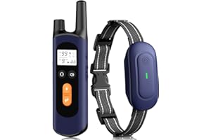DELUPET Dog Shock Collar with Remote Control - Dog Training Collar IPX7 Waterproof Rechargeable E Collar, 1/2 Mile Beep Vibration Safe Shock Collars for 10-120 lb Small Medium Large Dogs