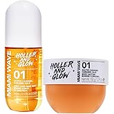 Bundle of Holler And Glow Miami Wave Salted Caramel Body & Hair Mist + Body Butter, Body Spray, Hair Perfume, Sweet Coconut, Vanilla Scented, Moisturizing, Nourishing, Shea Butter, 2 Piece Set