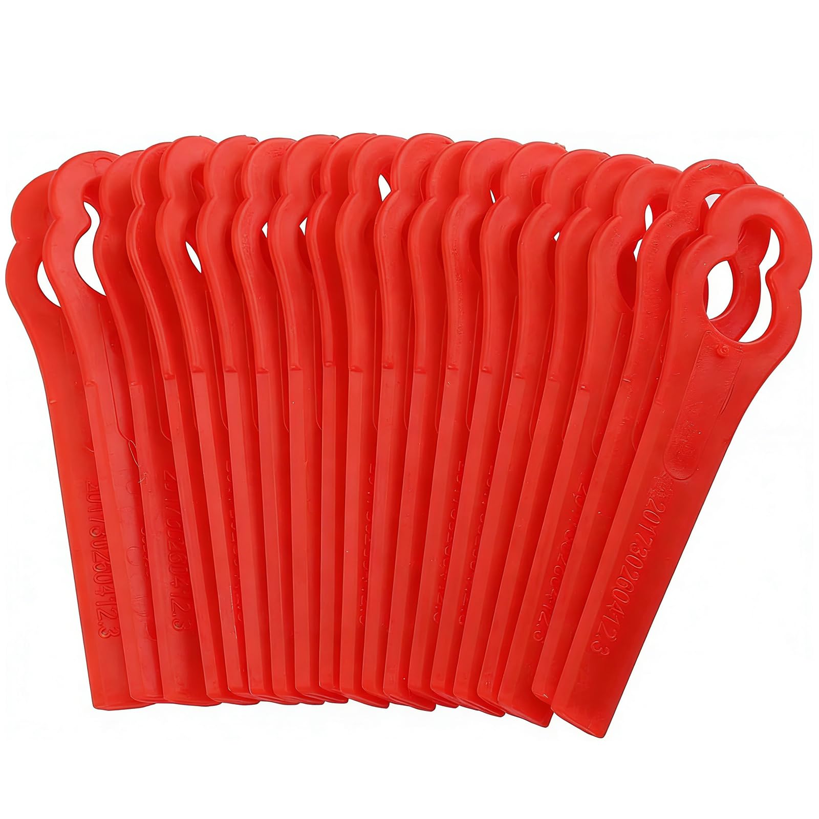 DHinkyoung 50 Pcs Plastic Grass Trimmer Blades, Durable Lawn Mower Replacement Blades Compatible with Terratek Cordless Strimmer 18V/20V, TTCGT18，TTCGT18-3, GGCGT18,TCSBUN Grass Trimmer Strimmer