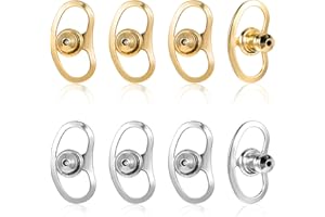 Earring Lifters Backs, Mabor 8 Pcs Earring Backs for Droopy Ears Locking Earrings Back Replacements for Studs Tight Lifter Backers for Heavy Earrings