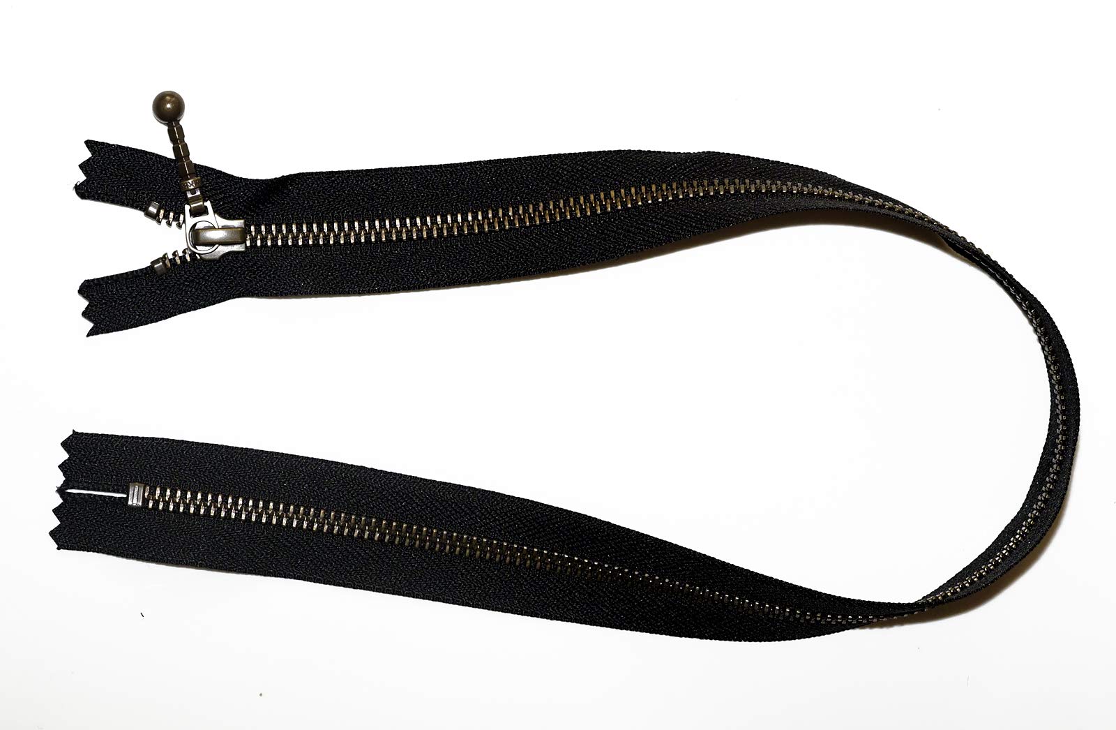 YKK Ball Stick Pin Metal Black Closed end Zip 8,10,12,14,16, 18, 20, 22, 24 inch. Width Size 5 (20 inch)