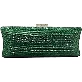 Boutique De FGG Mini Rhinestone Clutch Purses for Women Formal,Long Evening Bags and Clutches,Party Prom Crystal Clutch Bag
