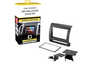 Scosche TA2053BKB Double DIN Radio Install Dash Kit Compatible with Select 2005-2008 Toyota Tacoma - Aftermarket Car Stereo I