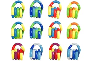 ANLIV ART (12-Pack) Multicolored Quiet Fidgets Toys for Unique Fidget Toy Brain Imagination Tools, Relaxation Therapy and Stress Relief Education Toys, The Best Sensory Gift for Children and Adults (12 Pcs)
