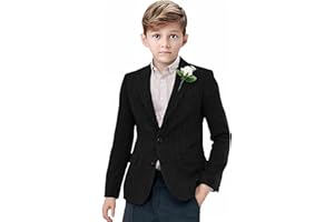 SAILIINY Boys Suit Blazer Retro Tweed Kids Jacket for Boy Herringbone Vintage Sport Coat Formal School Casual Wedding Jacket