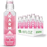 Karma Probiotic Water - 12 Pack, Strawberry Lemonade Drink - Immune &amp; Gut Health Support