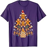 Gingerbread Christmas Tree Lights Cookie Baking Team T-Shirt