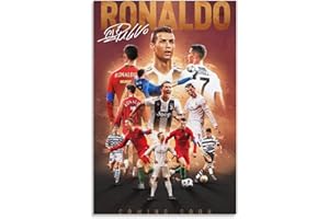 FHZANG Cristiano Ronaldo Poster 2 Wall Art Canvas Print Poster Home Bathroom Bedroom Office Living Room Decor Canvas Poster Unframe: 12x18inch(30x45cm)