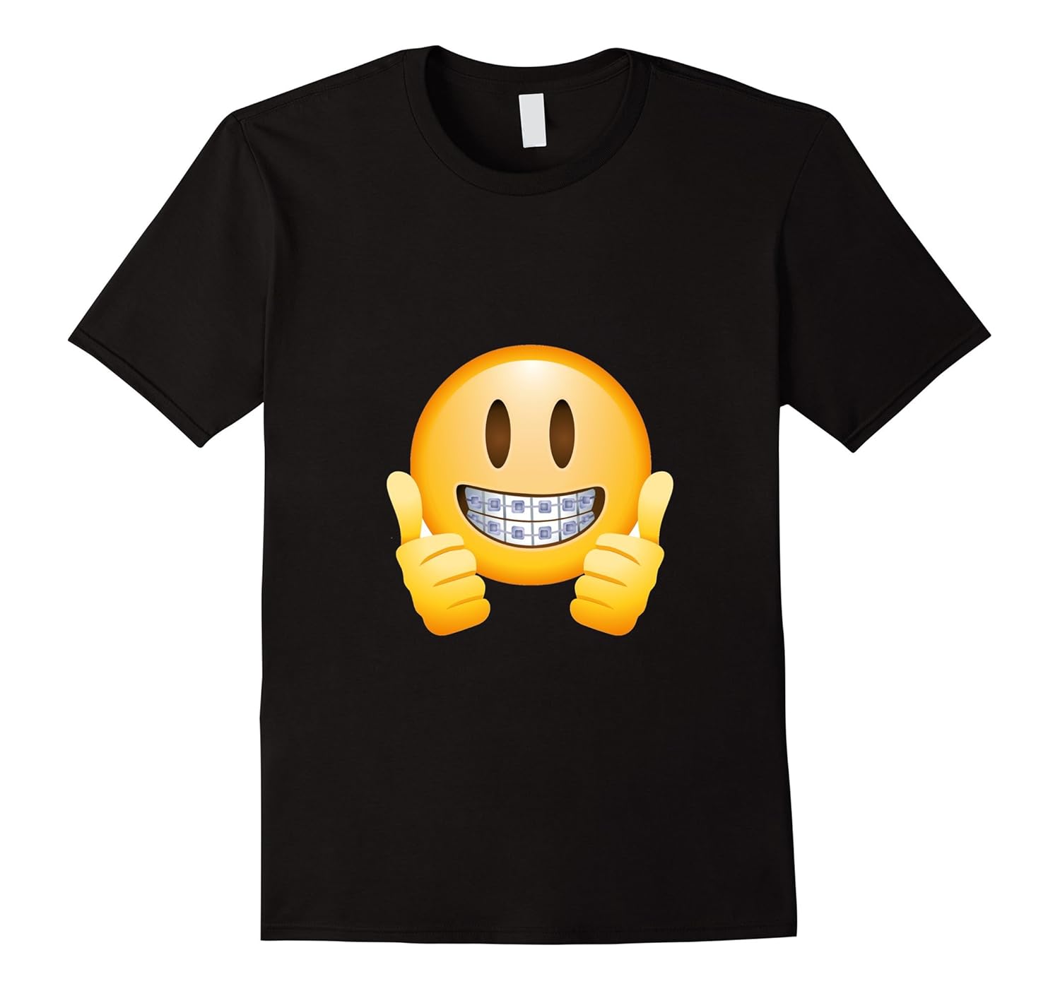 Braces Emoji TShirt Thumbs Up Smile Face Happy Mouth TeethArt