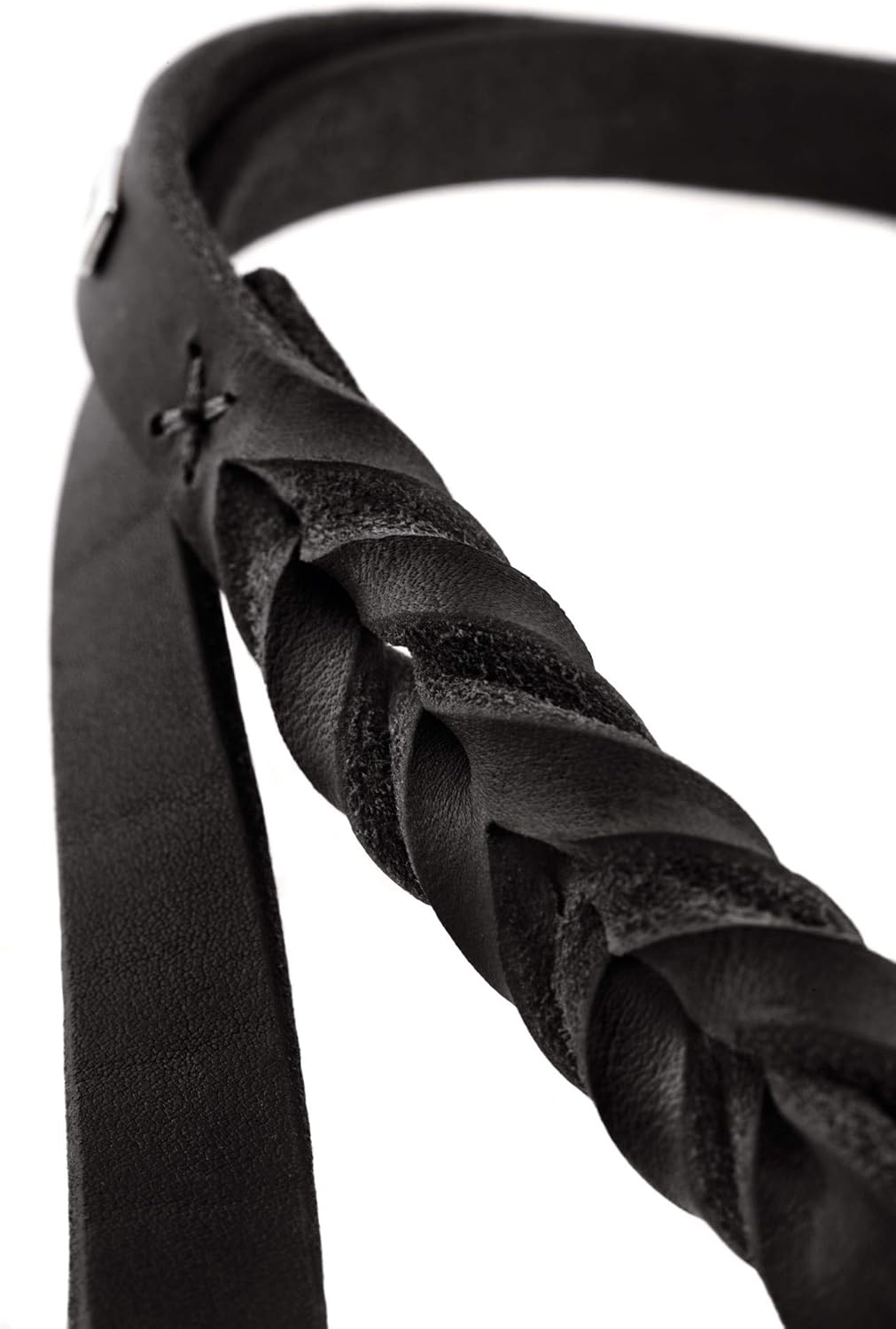 HUNTER Training leash Solid Education, 18/200 Soft genuine cow leather, black, Small - Image 5