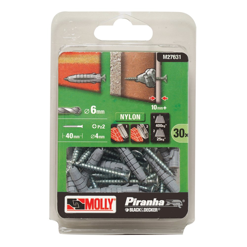 Molly 2NYL Multi Fixing, 6 x 30 mm - Pack of 30