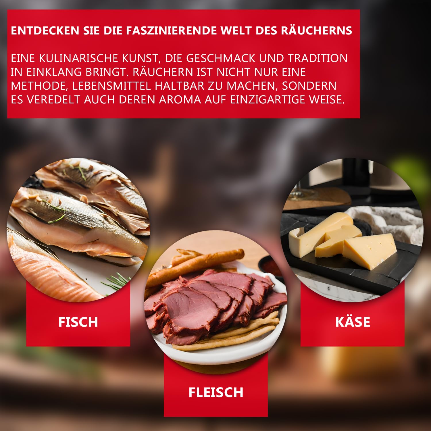 ITA Räucherofen 7000 - Premium Räucherschrank mit 3 Etagen - Legierter Stahl, mit Sichtfenster & Thermometer - EU Qualität Direkt vom Hersteller - Smoker zum Kalträuchern & Heißräuchern 7