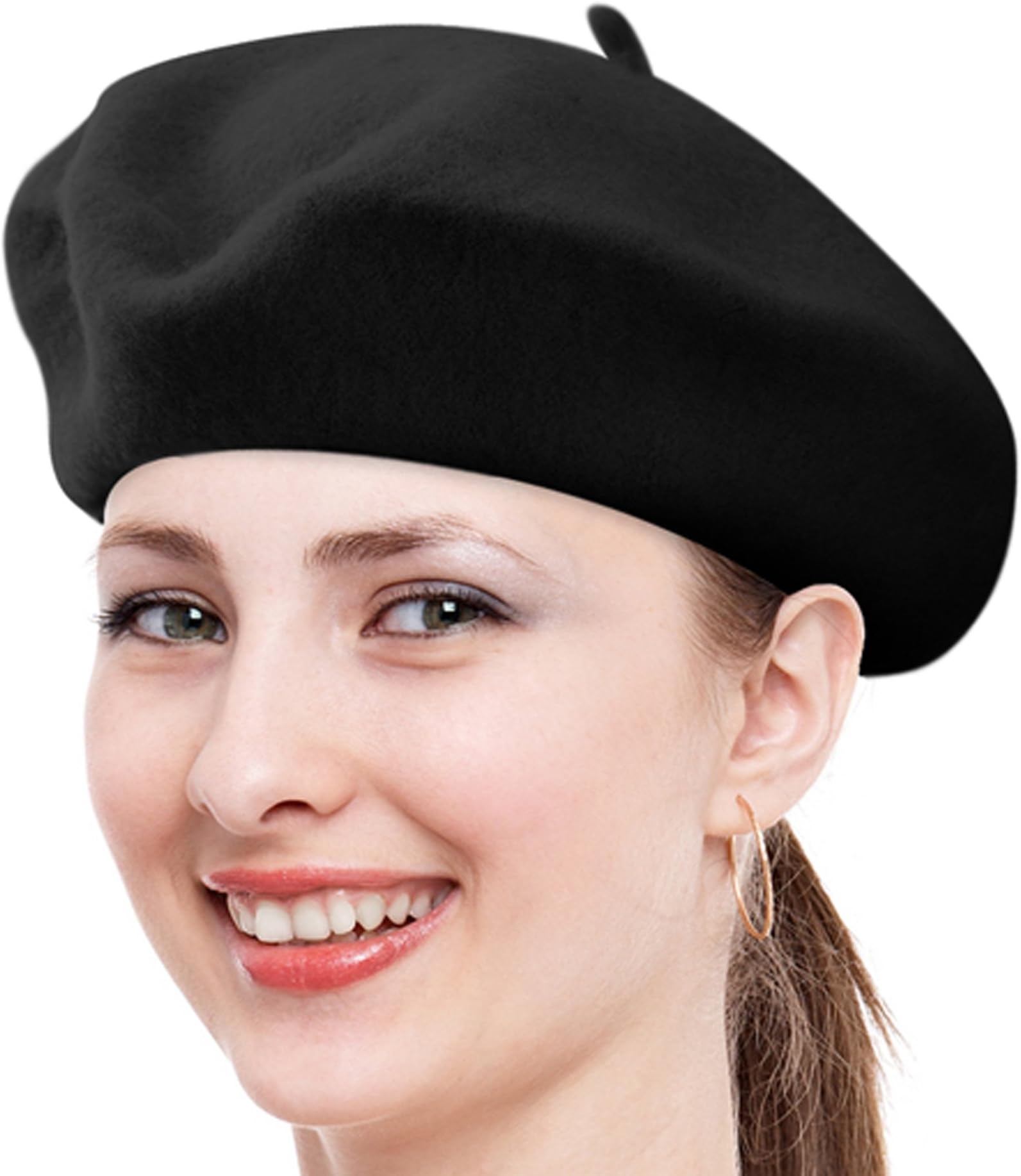 Nollia Solid Color French Wool Beret