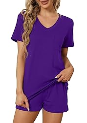 RUBZOOF Women's Short Sleeve Pajama Sets with