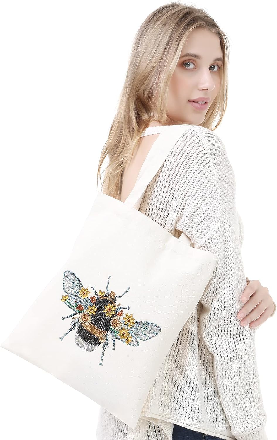 Diamond Painting Tote Bag, DIY Diamond Painting Reusable Durable