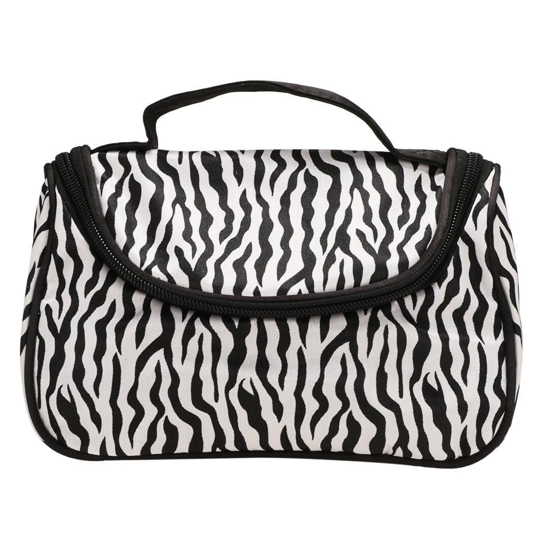 GuGio Cosmetic Bag Case, Zebras Patterns Print Travel Toiletry Bag Makeup Organizer