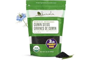 Kevala Organic Black Cumin Seeds (Nigella Sativa) – Raw Seeds for Vegan Diet, Gluten Free Spice for Baking and Cooking, Toppi