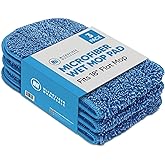 Microfiber Wholesale 18 inch Microfiber Mop Pads - Machine Washable, Reusable, Refills &amp; Replacement Wet Mop Heads Compatible with Any Microfiber Flat Mop System (3 Pack)