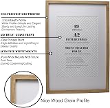 YiPinYin Natural Wood Effect A2 Boxed Frames Set of 3 with Mounts for A3 view 7