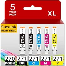PGI-270XL CLI-271XL Ink Cartridges Compatible for Canon PGI