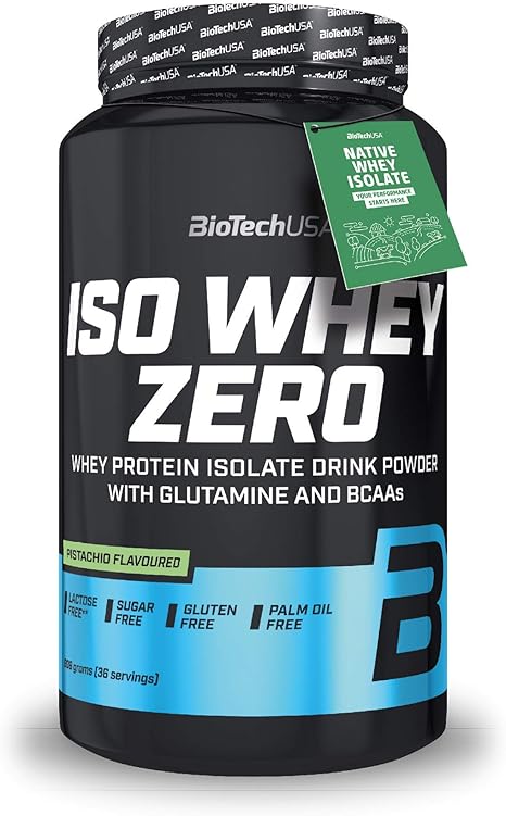 Biotechusa Iso Whey Zero Premium Whey Protein Isolate With Native Whey Isolate Added Bcaa And Glutamine 908 G Pistachio Amazon Co Uk Health Personal Care