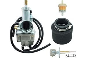 DABAZUALY Carburetor for KAWASAKI BAYOU 220 KLF220 1988-1998,Bayou 250 KLF250 Carb 2003-2011 with air Filter and Fuel Gas Petcock Valve Switch
