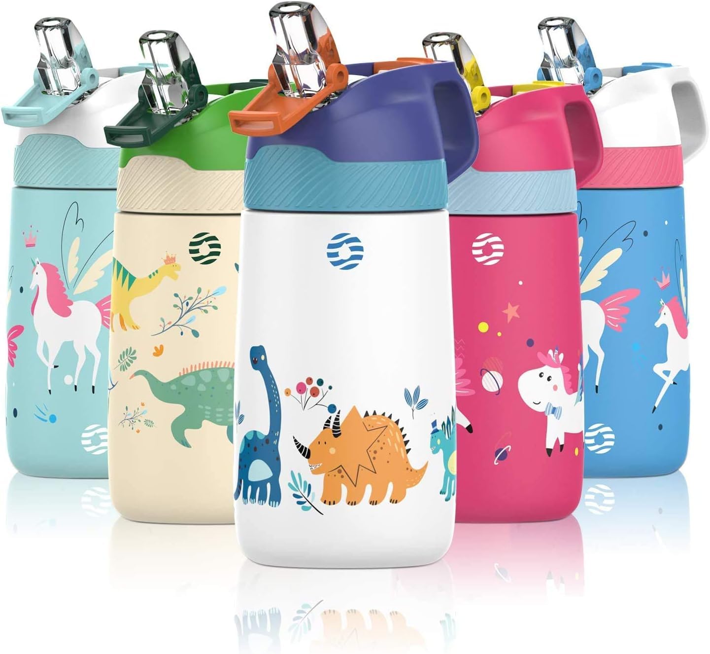 Children's Insulated Water Bottle with Straw – 350 ml – BPA-Free Tritan Leak-Proof Reusable for School, Sports and Kindergarten